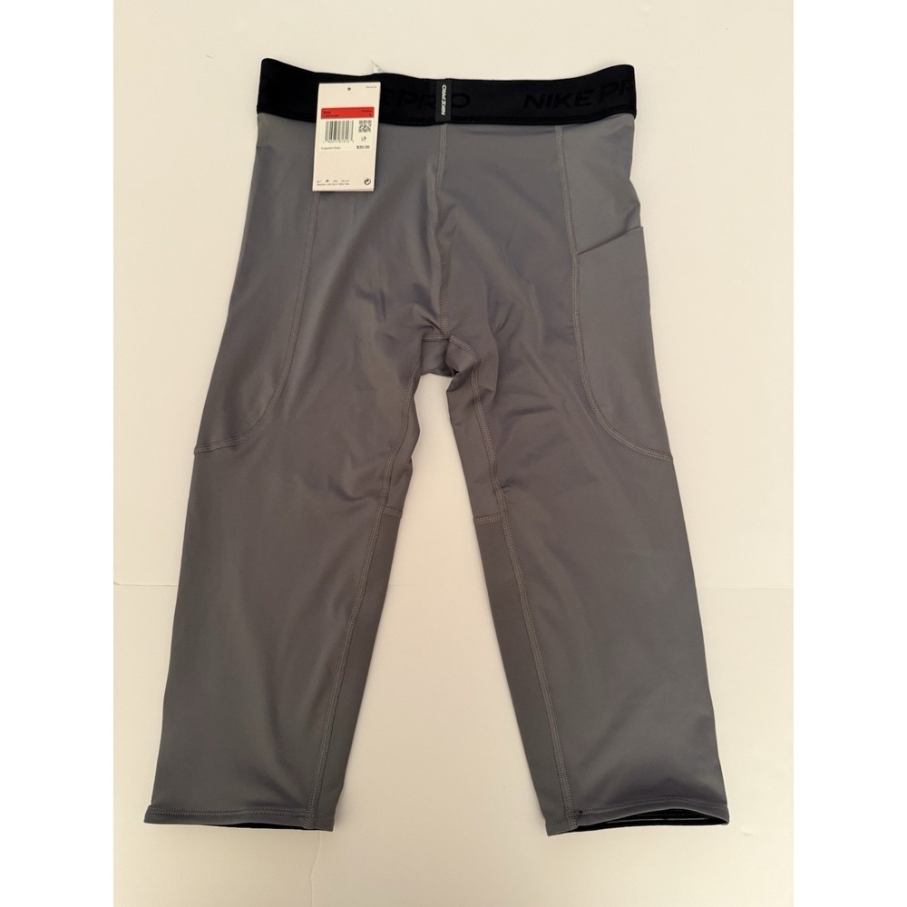 Nike Boys Pants Dri-FIT Large Compression Kids Gray Wicking Athletic Active NWT